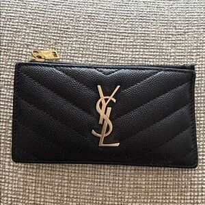 YSL Black Lambskin Card Holder